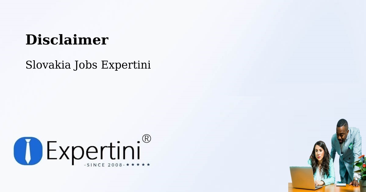 Disclaimer – Myjava - Slovakia Jobs Expertini