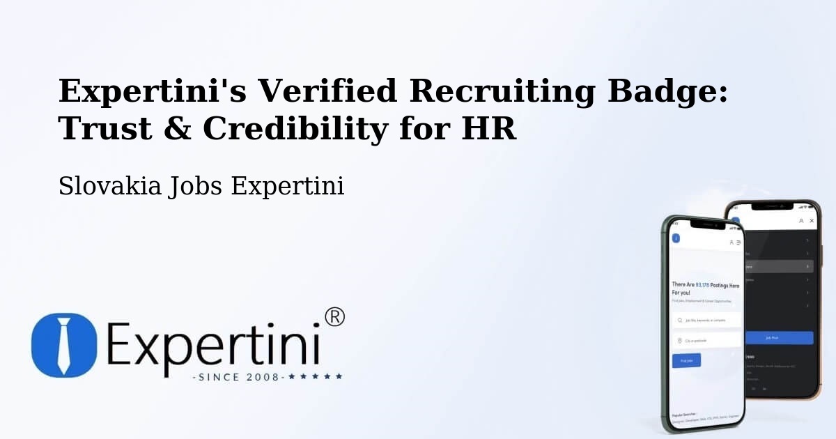 Verified Recruiting Badge Program – Myjava - Slovakia Jobs Expertini