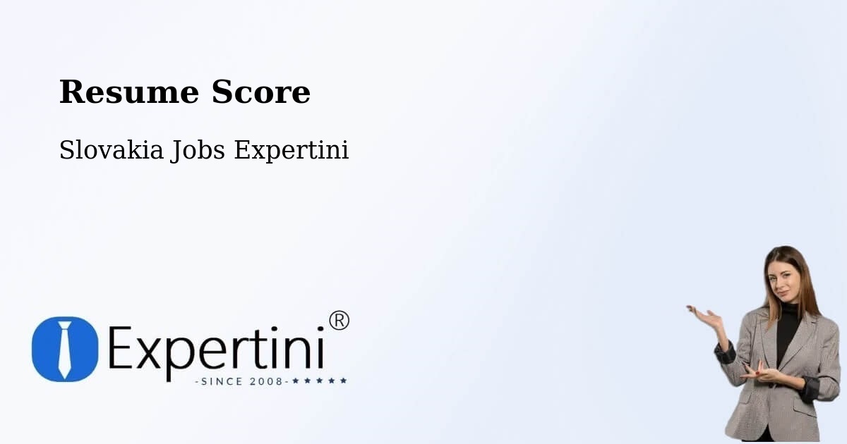 Resume Score & Job Description Match Tool – Myjava - Slovakia Jobs Expertini